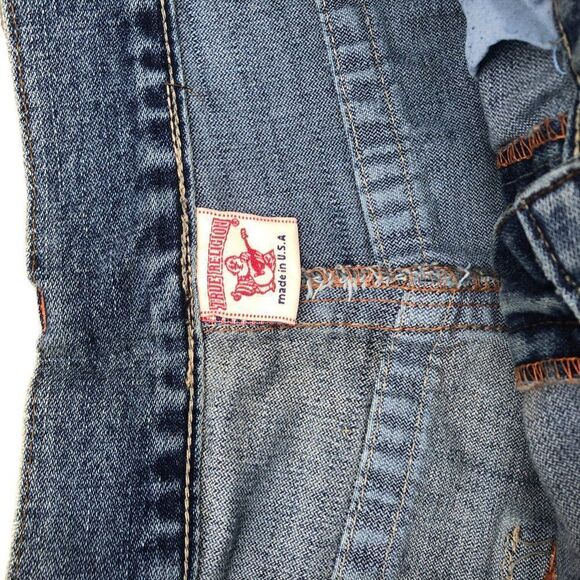 Brand New Vintage True Religion Embroidered Jeans Size 36 JOEY Blue - Picture 6 of 13